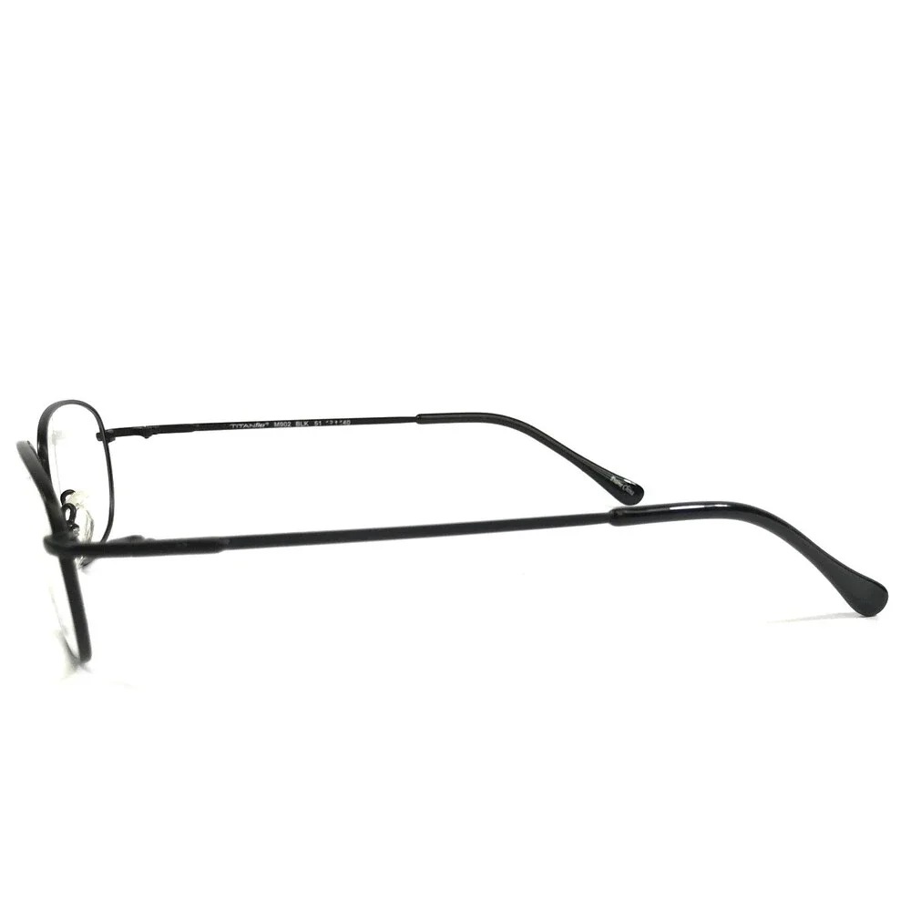 Titanflex Eyeglasses Frames M902 BLK Black Oval Wire Rim Titanium 51-19-140